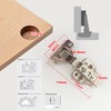 LIKERAINY 105 Degree Corner Stop Hinge 35 mm with Damper