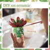Remerry 6 Pcs 3.5 Inch DIY Ceramic Succulent Pots Figurines
