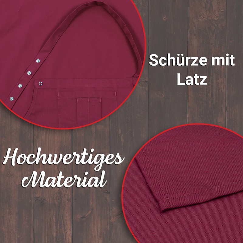 ZOLLNER Apron with Bib 65% Cotton, 35% Polyester, 80 x