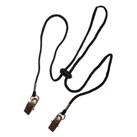 UPSTORE 3PCS Black 35.4'' Adjustable Elderly/Adult/Baby/Toddler Napkin Fixing Clip Dental Bib Clasp Holder Lanyard Neck Strap for Towel Apron Blanket Travel Outdoor Must-haves