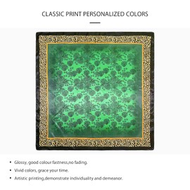 LumiSyne Silk Scarf Women's Classic Flower Printed Chain Letters Geometric Pattern Lightweight Soft Silk Scarf Neckerchiefs Sun Protection Stole Gift Women All Year Round, Green (green flowers)