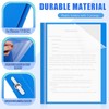 Teling 48 Pcs Clear Front Report Covers with Prongs Plastic