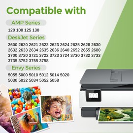 65XL Black Ink Cartridge Replacement for HP Ink 65 HP65 XL HP65XL for 5000 5055 3755 3700 3772 3722 2600 2622 3752 2652 2655 2640 5052 5010 Printer (2 Pack)