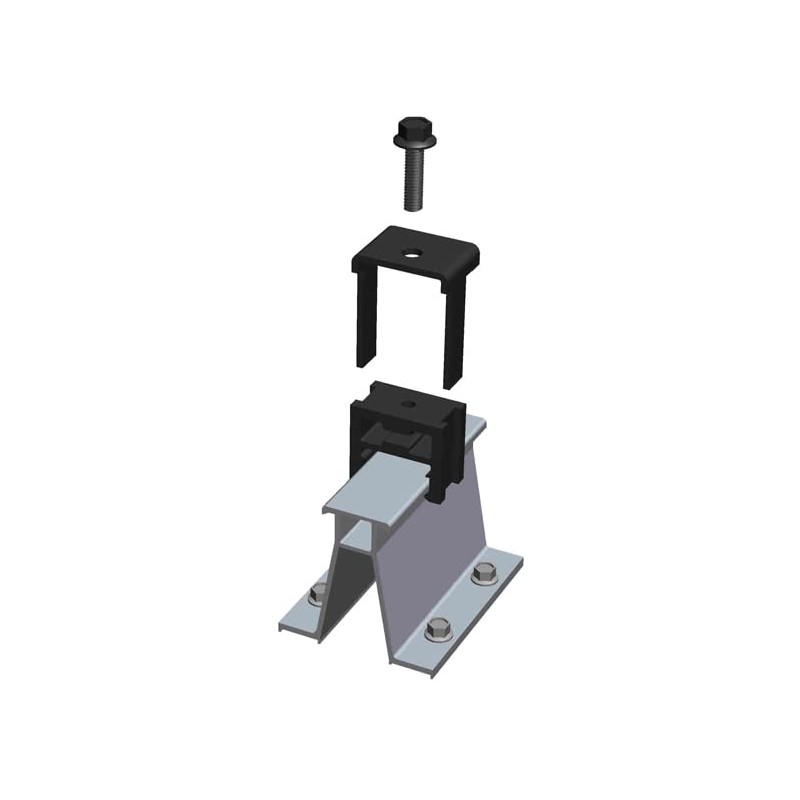 MageFoot End Clamp Solar Mounting Racking Kit for Composite Asphalt