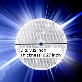 Dicunoy 20 Pack Round Front Reflectors, 3 Inch White Safety Reflectors with Center Mounting Hole and Screws for Mailboxes, Driveway, Trailer, Tunnels, Post, Cars, Garage Fence Gate, Truck