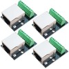 GOMETY 4pcs RJ45 Ethernet Breakout Board Single Socket Adapter, RJ45