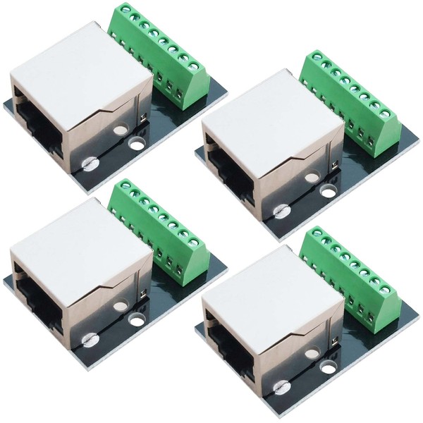 GOMETY 4pcs RJ45 Ethernet Breakout Board Single Socket Adapter, RJ45