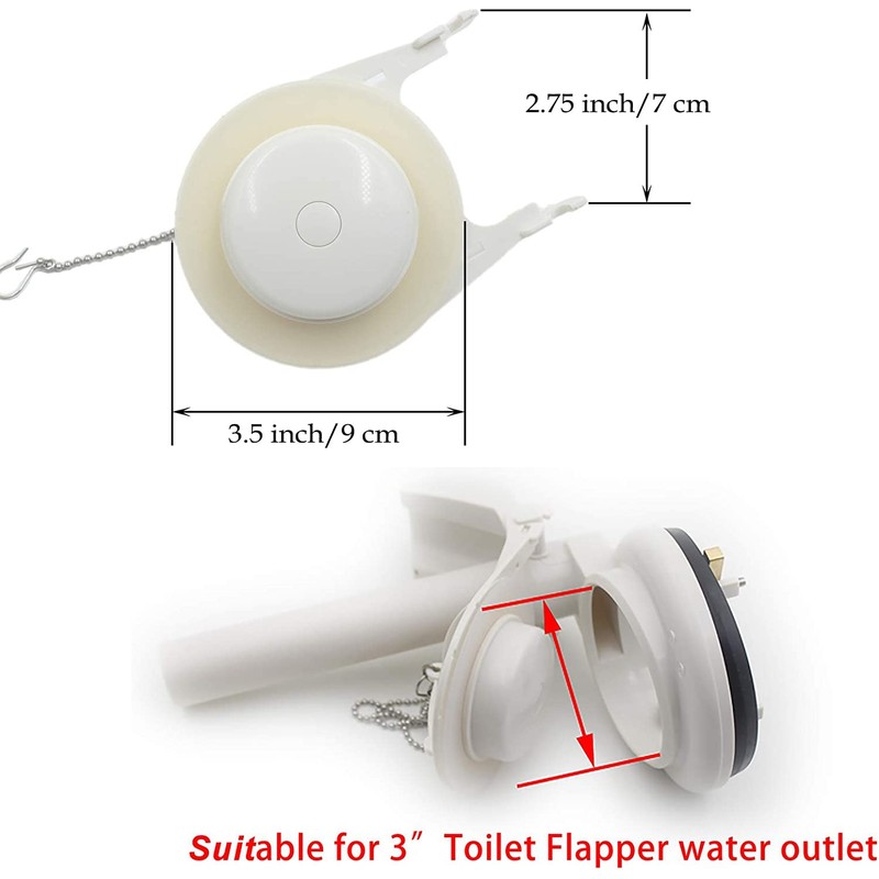 VALLVATER Toilet Flapper 3-Inch with Float Replacement Kit Compatible with