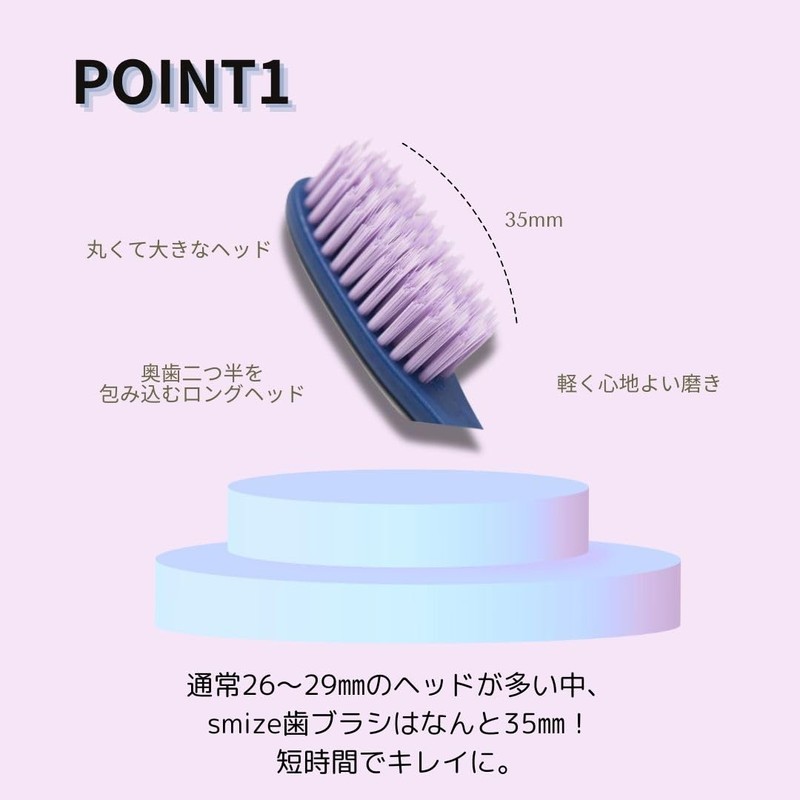 スマイズ 歯ブラシ ブルー