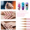 Ehuixinsheng 5Pcs Nail Art Liner Brushes,Fine Thin Nail Art Brush