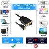 Multibao HDMI to VGA Cable, 1080P Gold plated Built-in IC