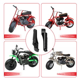GREHUA Mini Bike Foot Pegs Compatible with Coleman Powersports BT200X CT200U CT200U-EX CT100U Trail 200 CC100X 212cc 196cc 6.5hp Motor Minibike Parts Footrest Bracket Set Assembly Left Right 2 Pack