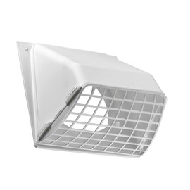 Lambro Industries 1471W Dryer Vent Hood with Removable Screen, 4 In., White - 531032