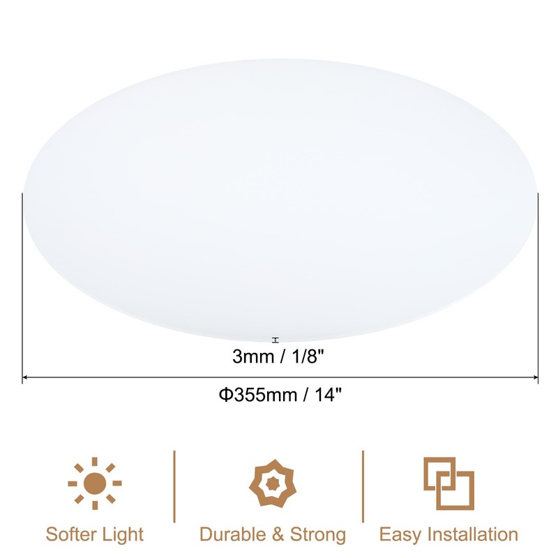 PATIKIL Lampshade Diffuser, 14" Diameter Round Diffuser for Drum Lampshades