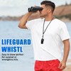 Flutesan 48 Packs Plastic Whistles with Lanyard Coaches Sports Whistle