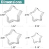 JOB JOL Cookie Cutters 4 PCS, Star Cookie Cutters, 2''