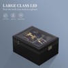 AUTOARK PU Leather Belt Organizer with 6 Compartments & Transparent