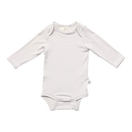 KYTE BABY Unisex Long Sleeve Bodysuit, Rayon Made From Bamboo (0-3 Months, Oat)