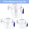 3-Piece Plastic Measuring Cups Set, 8 16 32 oz Capacity