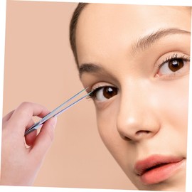 Baluue 1 Set Stainless Steel Eyelash Tweezers Makeup Clamp for Eyelash Extensions Precision Tweezers for DIY Lash Application Lightweight Durable Beauty Tool