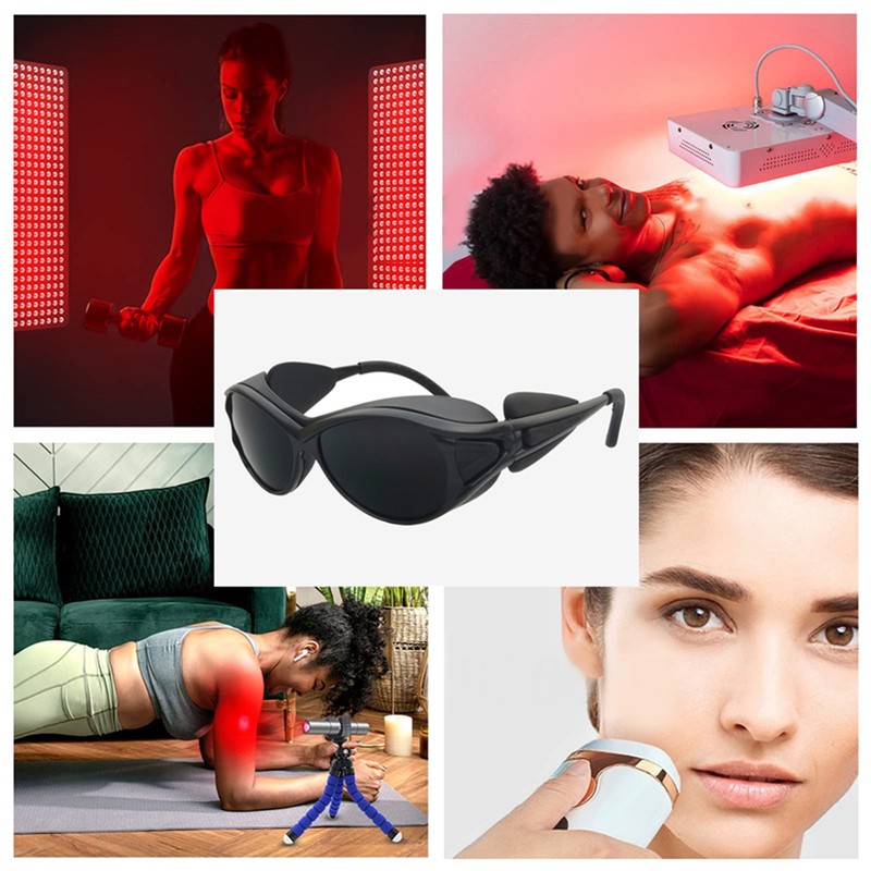 Red LED Light Protective Glasses Eyes Protection for Tanning Goggles