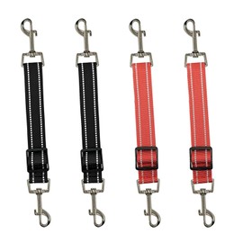 4 Pcs Dog Collar Clips, Reflective Nylon Puppy Collar, Adjustable Pet Collar Harness Connector, Dog Double Ended Backup Clasp Clip, Adjustable Dog Collar Connector, for Dog Puppies