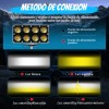 Par Faros De Led Lupa Luz Cuatro Color De Moto