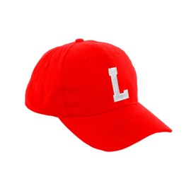 Morefaz New Boy Girl Adjustable Baseball Cap Red Children School Caps Kids Hat Sport Alphabet A-Z (L)