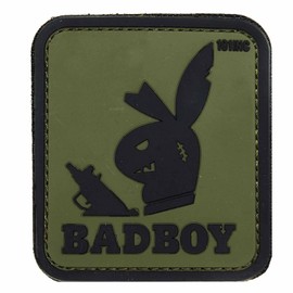 101 Inc. Bad Boy Rabbit #14046 3D PVC Patch 6.9 x 7.7 cm Child Animal Fun Realistic 3D 1 Piece Sew-on Embroidered Patch