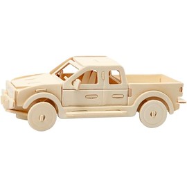 CRAFTY CAPERS Childrens 3D Wooden Truck 19.5cm Self Assembly Craft Kit