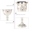 Gatuida 2pcs Goblets with Flower Pattern Elegant Alloy Cups for