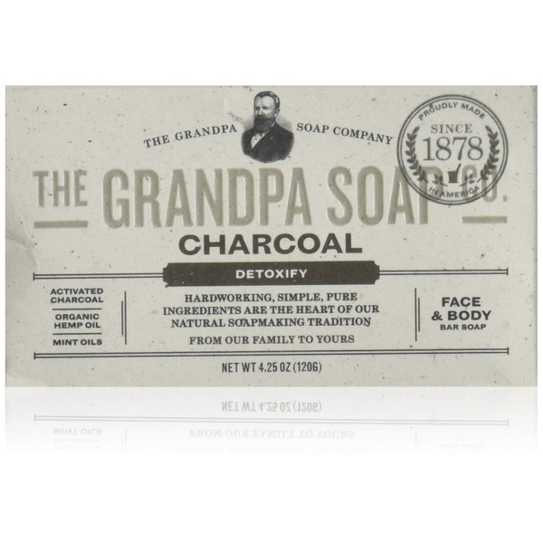 Grandpa's Soap Co. - Face & Body Bar Soap Charcoal - 4.25 oz (pack of 2)