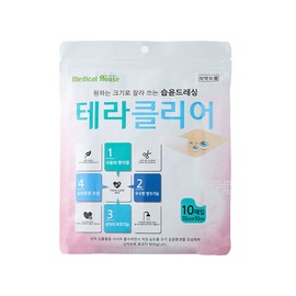 Renewal Terraclear cut-out waterproof UV protection moisture band large size 10x10cm 10 sheets / 리뉴얼 테라클리어 잘라쓰는 방수 자외선차단 습윤밴드 대형 10x10cm 10매