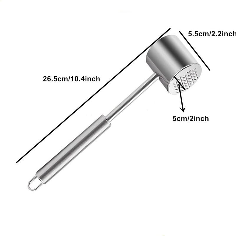 Beetoo Meat Tenderizer Hammer, Heavy Duty Meat Tenderizer, Dual-sided Meat,