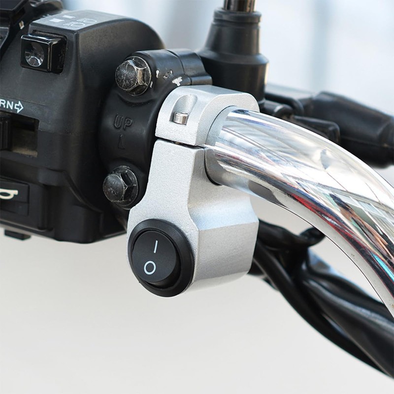 CGEAMDY Motorcycle Handlebar Switch, Motorcycle Waterproof Handlebar Switch Headlight, Handlebar