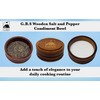 G.B.S Wood Salt Cellar Bowl Box, Kitchen Table Salt Container