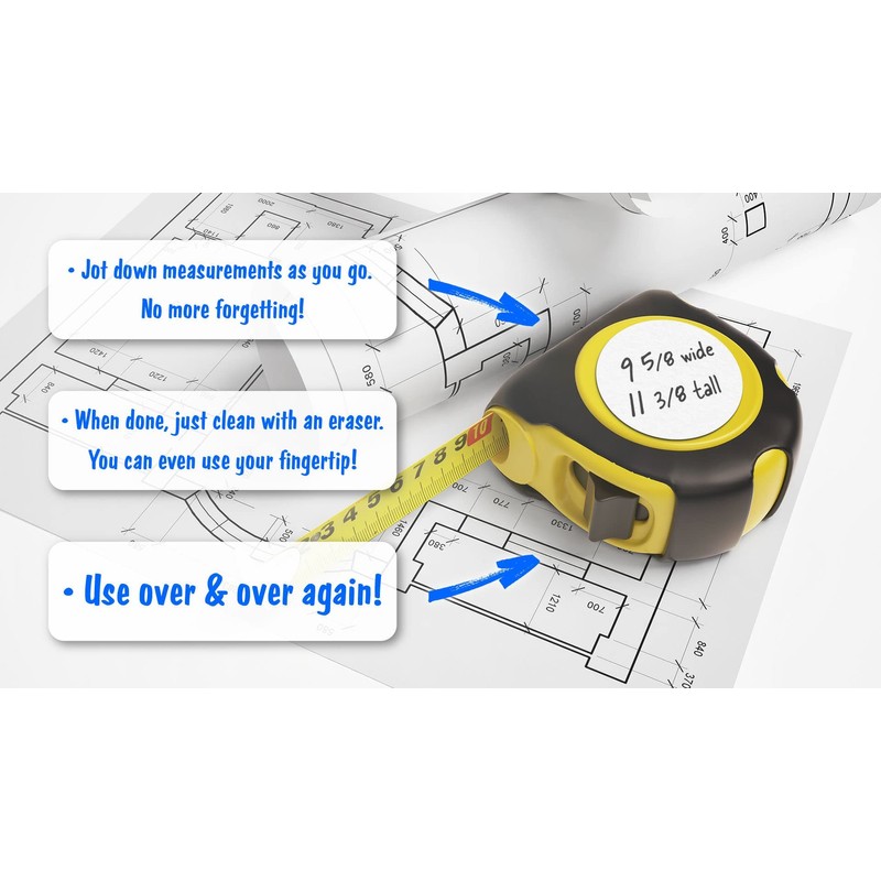CYCLOPS Erasable Scratch Pads for Tape Measure, Construction, Woodworking Tool