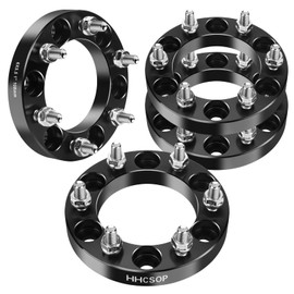 HHCSOP 6x5.5 1" Wheel Spacers for Toyota Tacoma 4Runner Tundra FJ Land Cruiser Lexus GX400 GX460 GX470, 4PCS 6x139.7 Black Wheel Adapters with M12x1.5 Studs & 108mm Center Bore