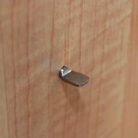 Shelf Support Pins, Cabinet Shelving Spoon Pegs, Furniture Brackets for 1/5" (5mm) Diameter Holes, Nickel Plated, 50 Pack