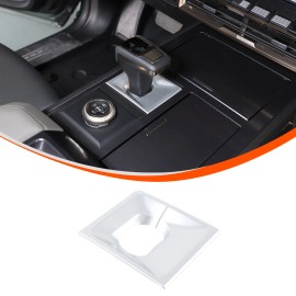 Carworld66 Car Center Console Shifter Knob Trim Cover For Hummer EV 2024+ Silver ABS