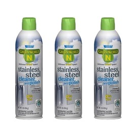 Green World N Logo Champion Sprayon Stainless Steel Cleaner & Polish. 3-14oz. Net Can.