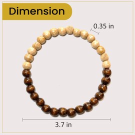 LEBEJUA Napkin Rings Set of 6 - Modern Napkin Holder Rings with Wooden Beads | Dinner Napkin Ring for Holiday & Christmas, Birthday Party, & Wedding Decor - Farmhouse Napkin Rings Bulk (Specia)