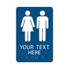 ALPHA DOG ADA SIGNS - Custom Restroom Sign with Braille