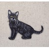 Black Cat, Realistic, Full Body, Pets, Kitten, Embroidered, Iron on