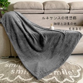 sledar Blanket, Throw Blanket, Warm, Furry, Soft, Microfiber, Washable, Antibacterial, Odor Resistant, Dust Mite Resistant, Anti-Static, For Fall and Winter, Comfortable Air Conditioner Protection During Summer, 3’3” x 4’11” (100 x 150 cm), Gray