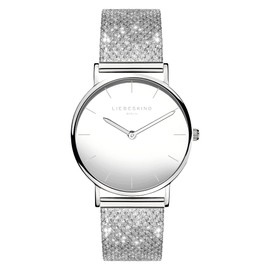 Liebeskind Berlin TIME & Jewel Damen Analog Quarz Uhr mit Edelstahl Armband LT-0217-MQ, Silber