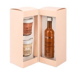 Blancrème - Box of 3 Facials 96% - 98% Natural with Pomegranate and Cranberry: Micellar Milk, Face Scrub and Face Mask - Made in France