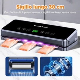 UAPPO Vakuumiergerät für Lebensmittel, multifunktionale Vakuumiergeräte mit 50 Vakuumbeuteln und 1 Vakuumrolle, externe Absaugvorrichtung, integrierter Schneider