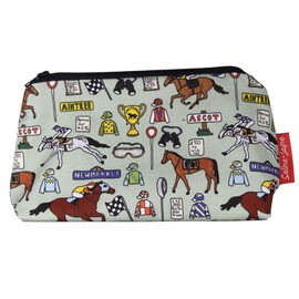 Horse Racing Cosmetic Bag by Selina-Jayne