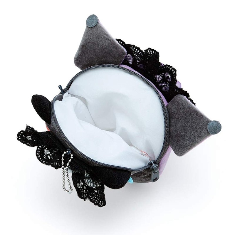 Sanrio Kuromi Face Shaped Mini Pouch (Tsundere Cafe)